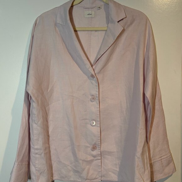 Aritzia Wilfred 100% Organic Linen Freeform Button Up Shirt Jacket Size S - Picture 6 of 10